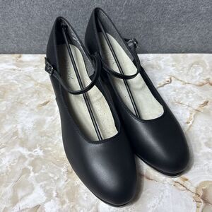 Capezio 561 Tap Jr Footlight Leather Tap Shoe Black Size 9.5M NEW!